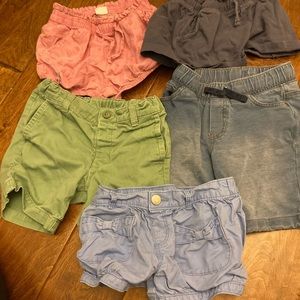 Girls Shorts Bundle Sizes 4 and 5, five pairs
